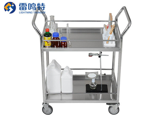noiseless wheels 200kg Mobile Lab Carts first grade cold rolled steel