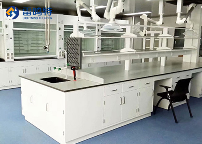 Chemistry ISO14001 Laboratory Working Table With Sink 18mm MDF Melamine